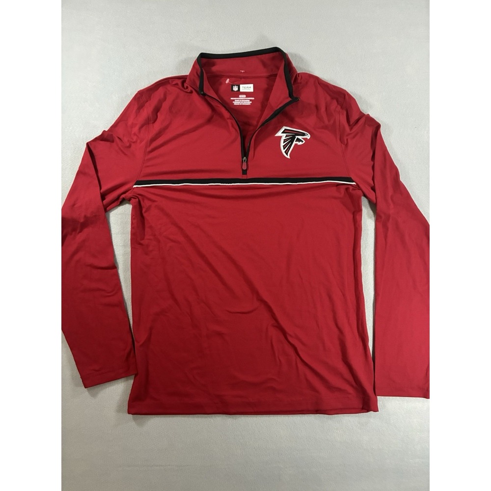 NWOT NFL Team Apparel Atlanta Falcons Lightweight 1/4 Zip Pullover. Men's Med